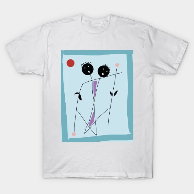 Kids Crossing Stick Figure T-Shirt by Eigo Wild